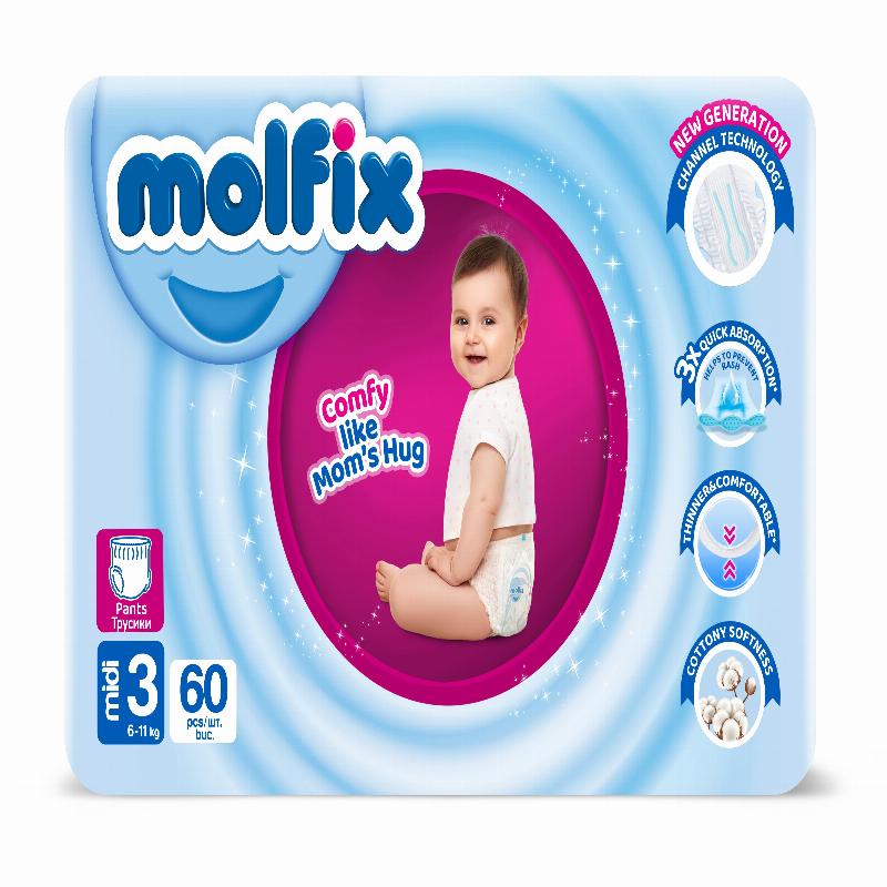 MOLFIX Трусики "3" midi 6-11 кг JUMBO 60 шт//3